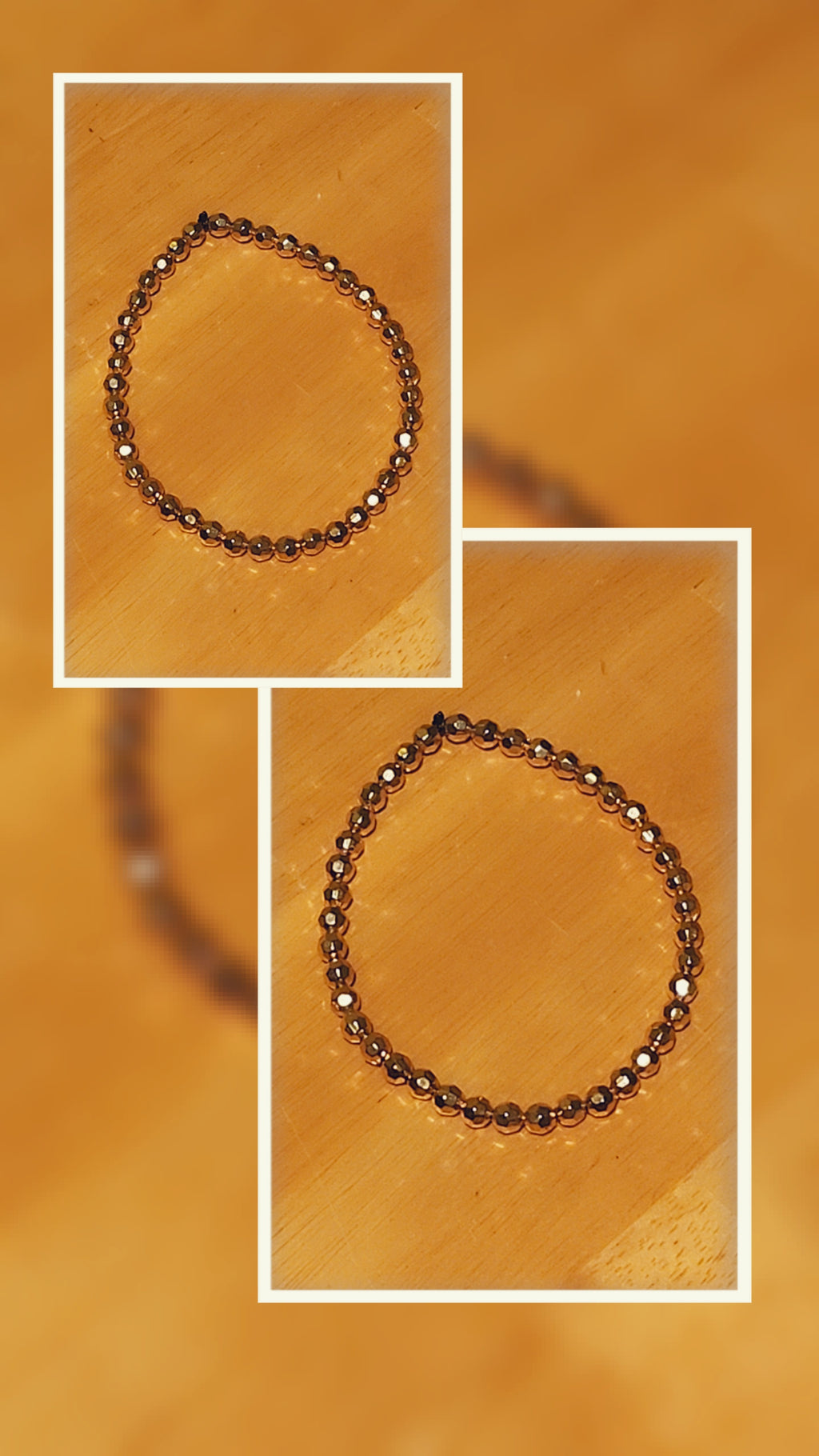 Golden Bead Bracelet for Women | Minimalist Stretch Bracelet |