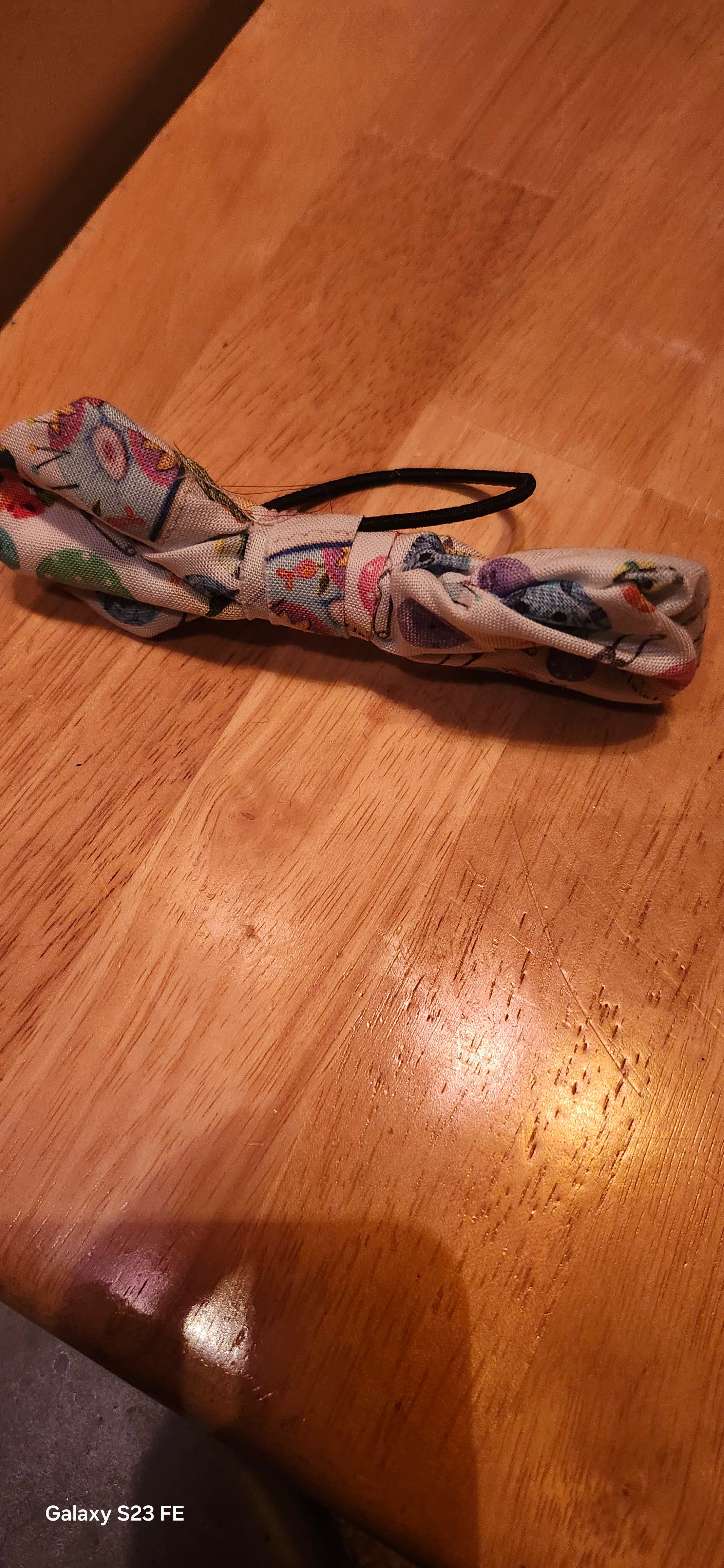 Sewing Themed Hair Bow – Handmade Craft Style Ribbon Bow