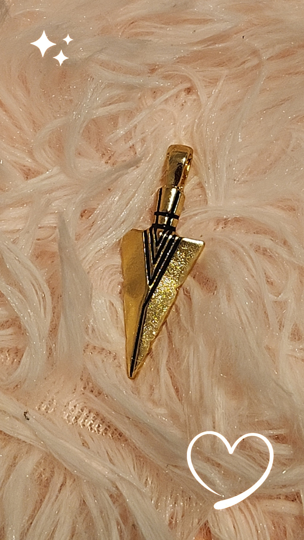Gold Arrowhead Pendant Charm | Geometric Gold Pendant | Boho Minimalist Jewelry Charm | Statement Pendant for DIY Necklace