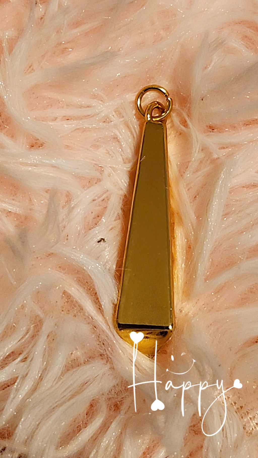 Minimalist Gold Pendant Charm, Geometric Trapezoid Charm, Gold Necklace Pendant, DIY Jewelry Charm, Modern Gold Jewelry Finding