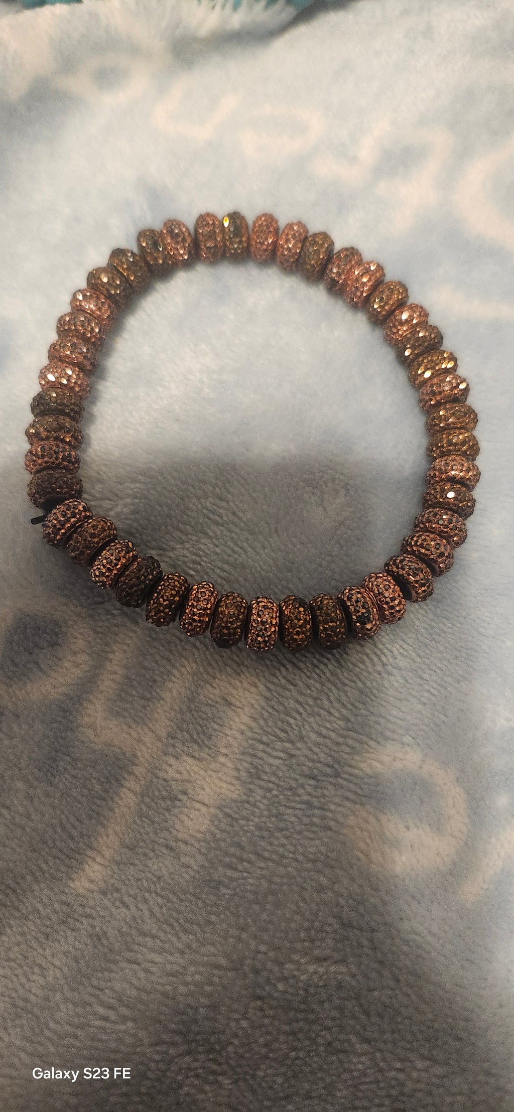 Rose Gold Rhinestone Stretch Bracelet for Women – Sparkly Crystal Beaded Fashion Jewelry