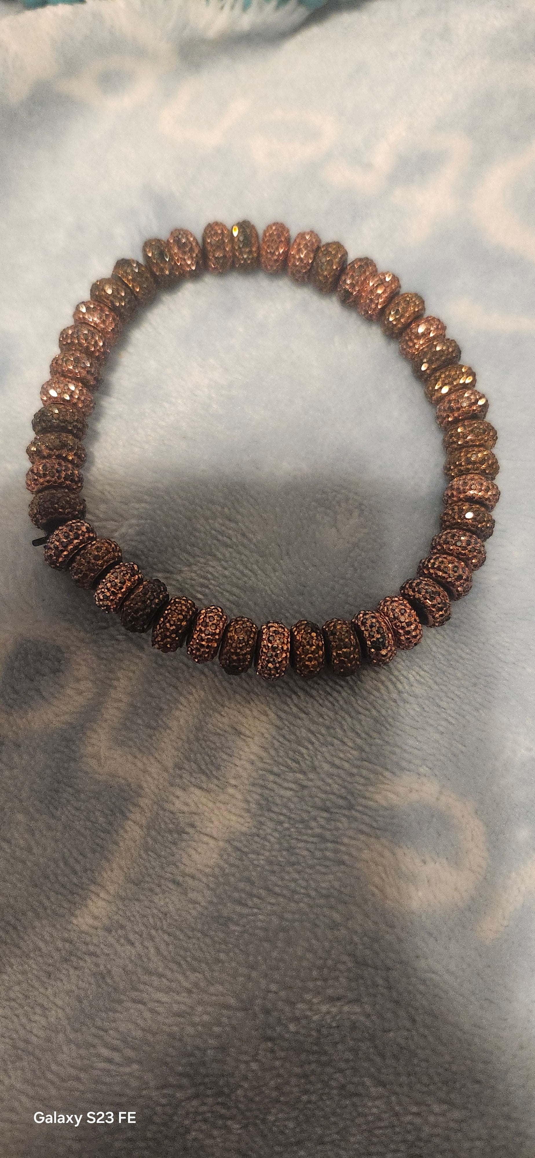 Rose Gold Rhinestone Stretch Bracelet for Women – Sparkly Crystal Beaded Fashion Jewelry