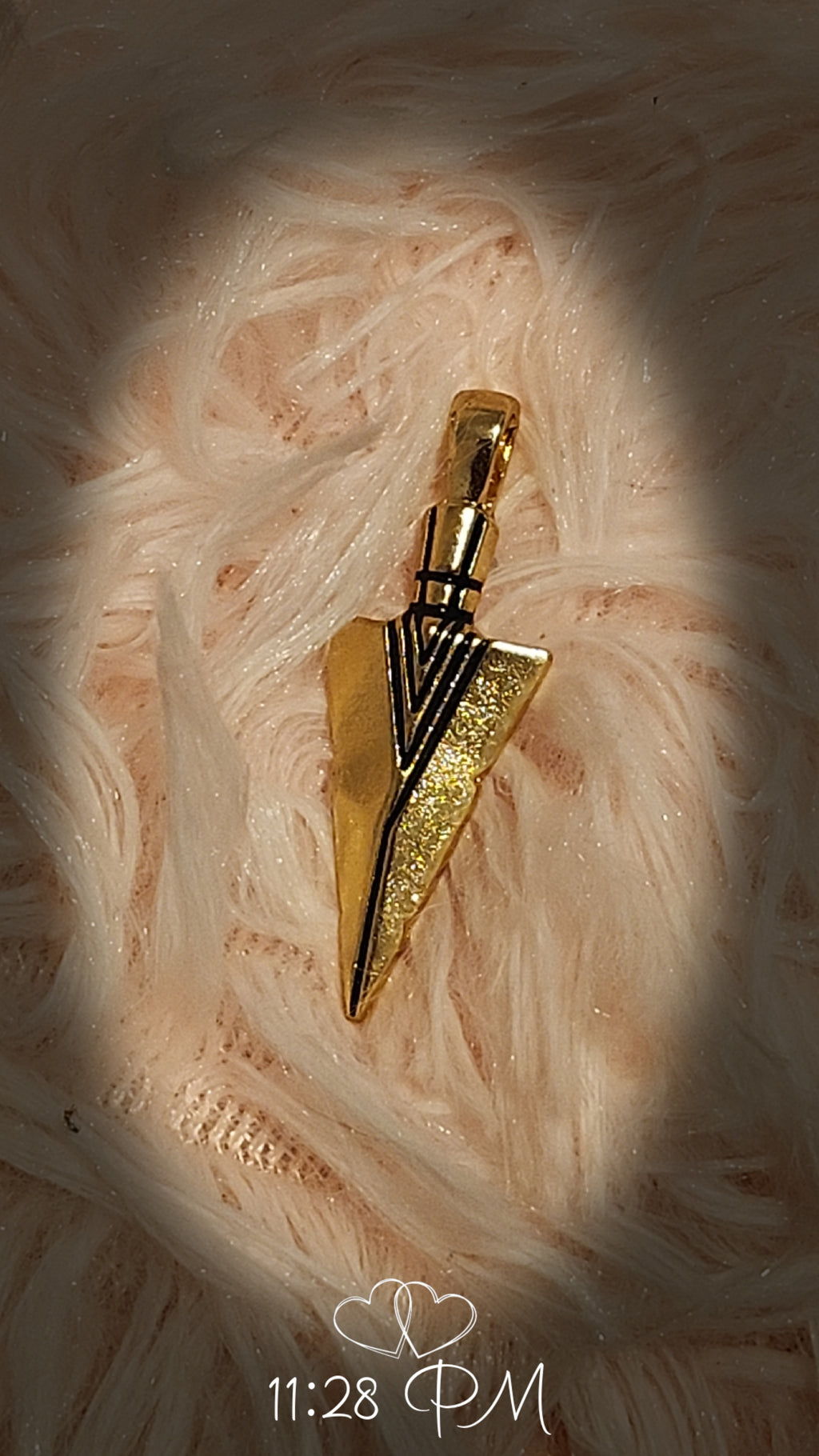 Gold Arrowhead Pendant Charm | Geometric Gold Pendant | Boho Minimalist Jewelry Charm | Statement Pendant for DIY Necklace