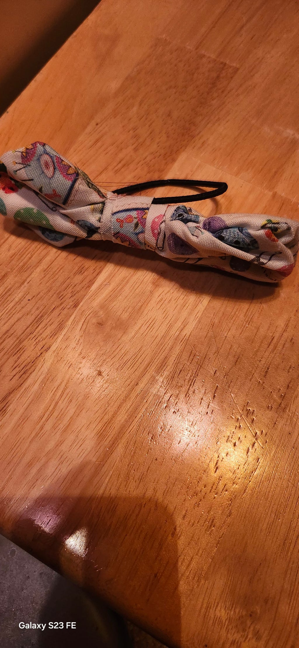 Sewing Themed Hair Bow – Handmade Craft Style Ribbon Bow